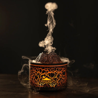 Aroma Air Diffuser Vulcano Style Black Orange Frontal