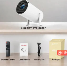 Mini Portable HD Projector White Frontal
